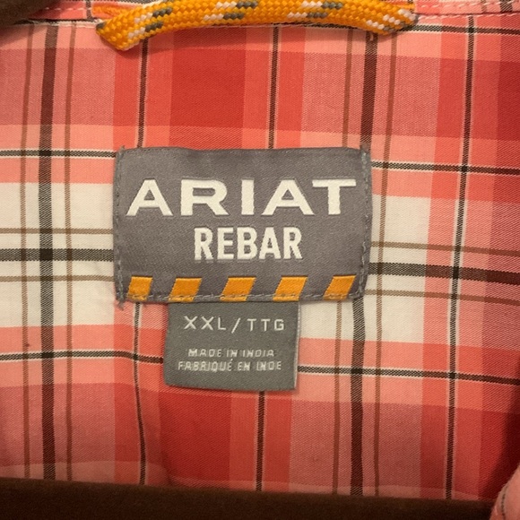 Women's Ariat Rebar LS Western Shirt - Size XXL with Camp Sleeves - Picture 2 of 9